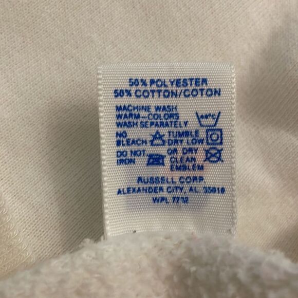 Russell Athletic Vintage 90s White Sweatshirt Adult Medium Made in USA - Picture 10 of 11